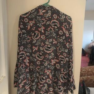 Black multi color tunic